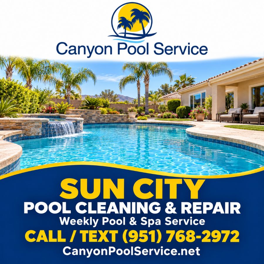 Pool cleaning and repair in Sun City, CA – Canyon Pool Service